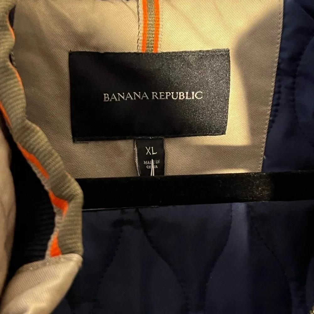 Banana Republic Men's Tan Military Field Barn Coat Jacket Cotton Size XL